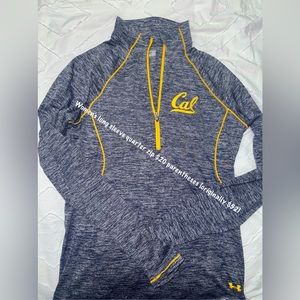 Cal under armor zip up medium